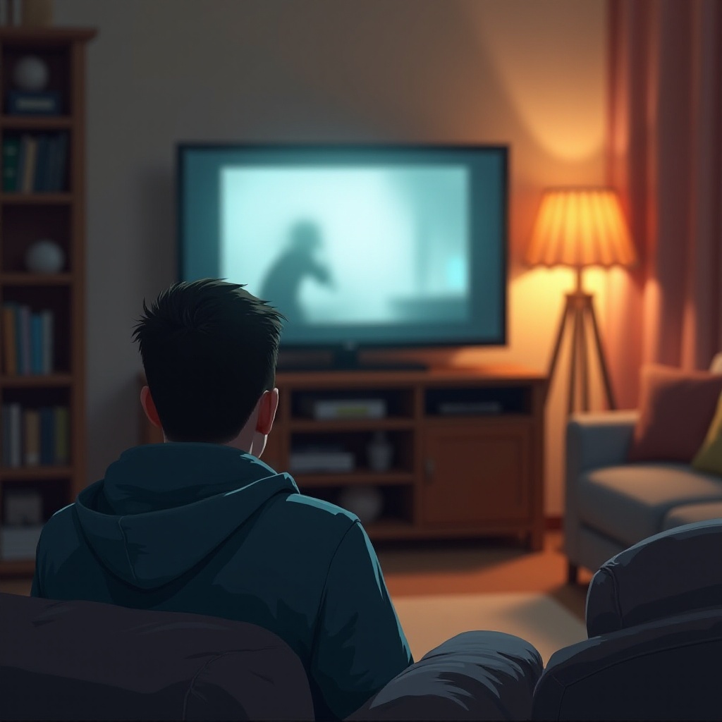 écran de télévision flou