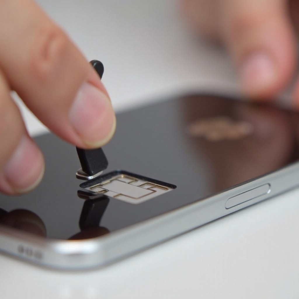cartão SIM preso no iPhone