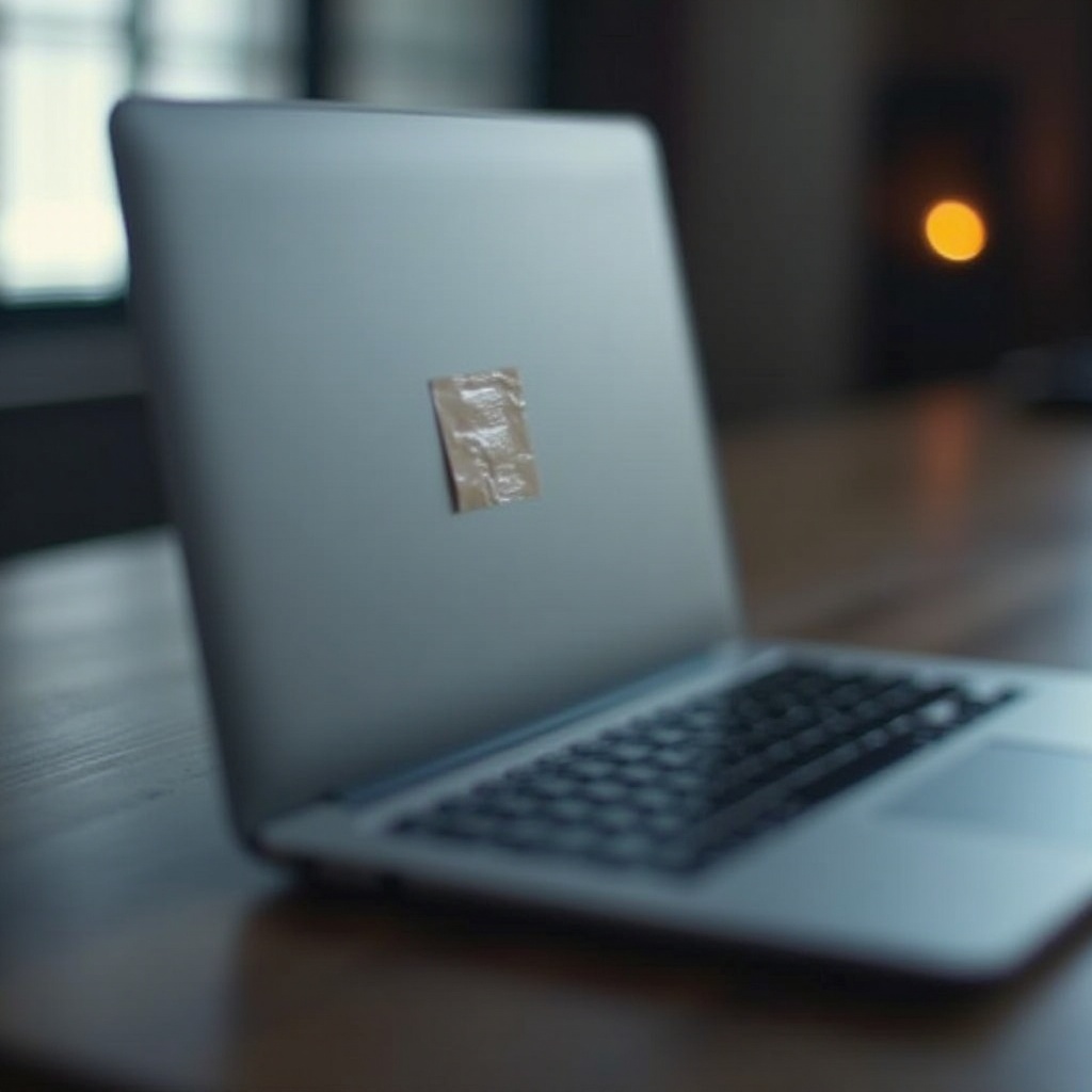 por qué hay cinta adhesiva sobre la pantalla de mi MacBook