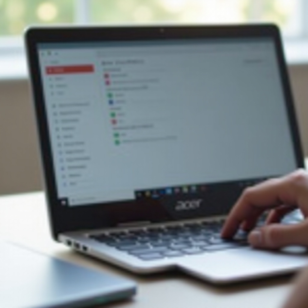 cómo desactivar el clic automático en un Chromebook Acer