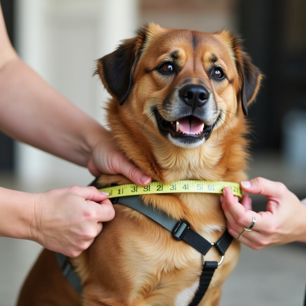 misure dell'imbracatura per cani
