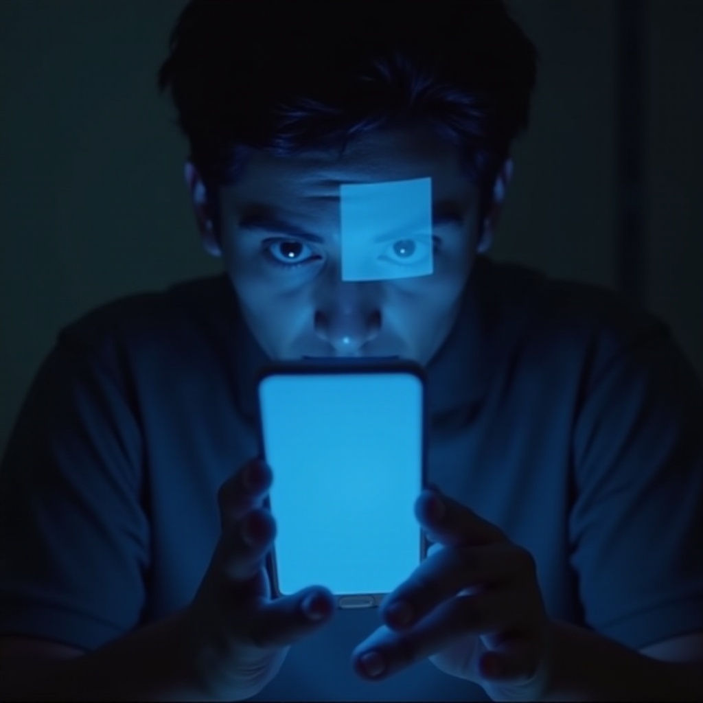 iphone blue boxes on screen