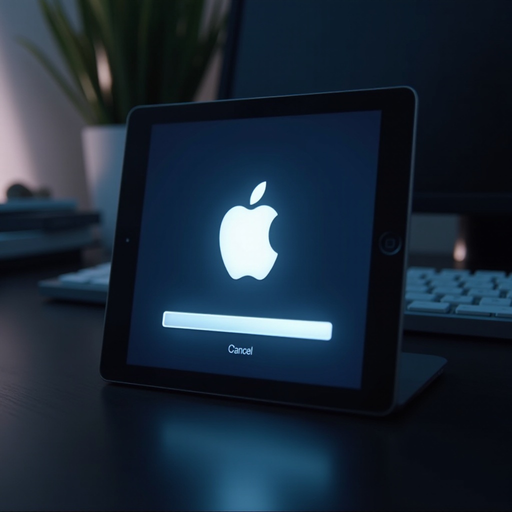 iPad atascado en el logo de Apple y barra de carga