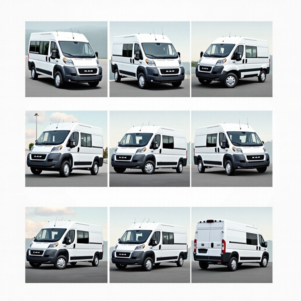 2025 Ram ProMaster bestelwagen carrosseriestijlen