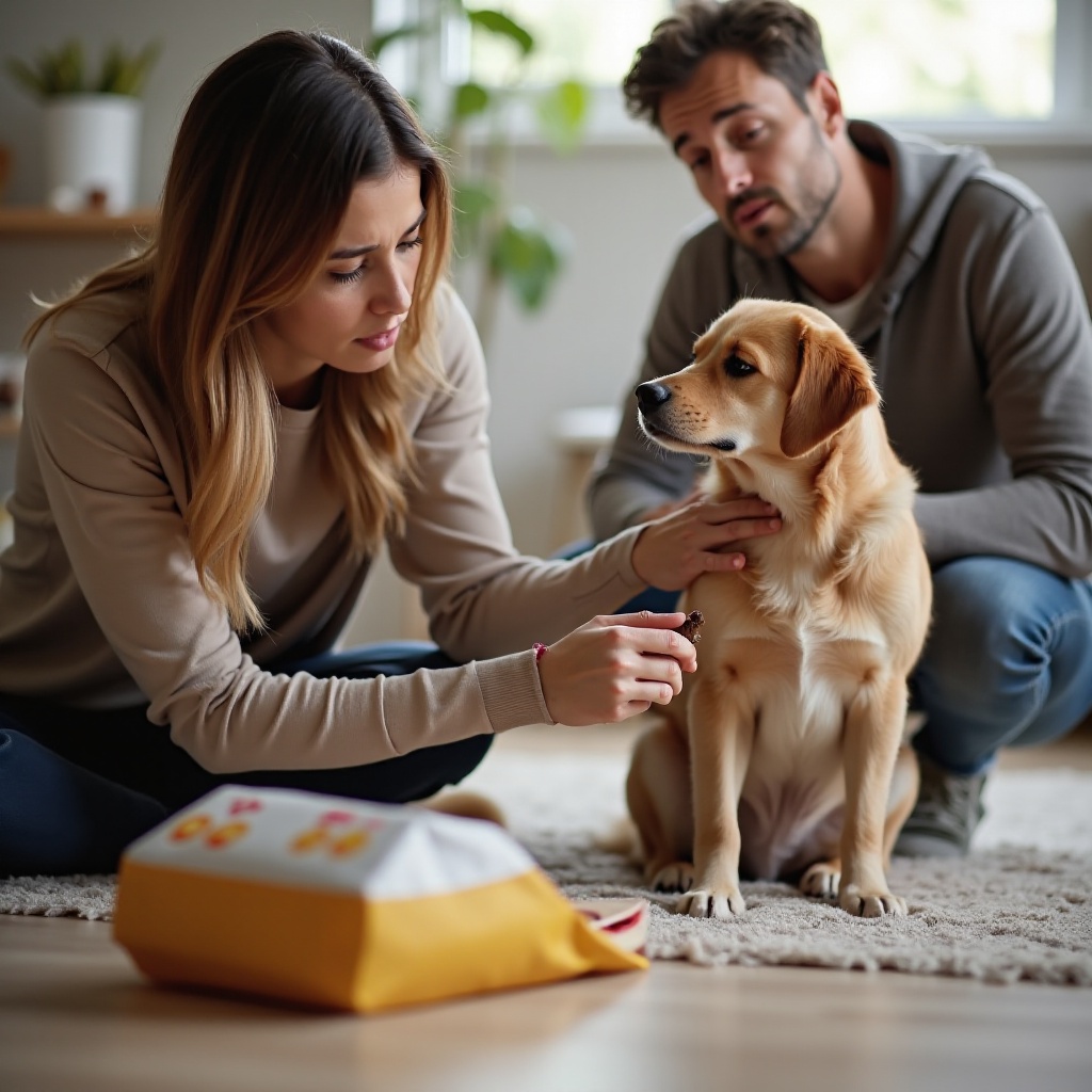 mudar a comida do cão pode causar sangue nas fezes