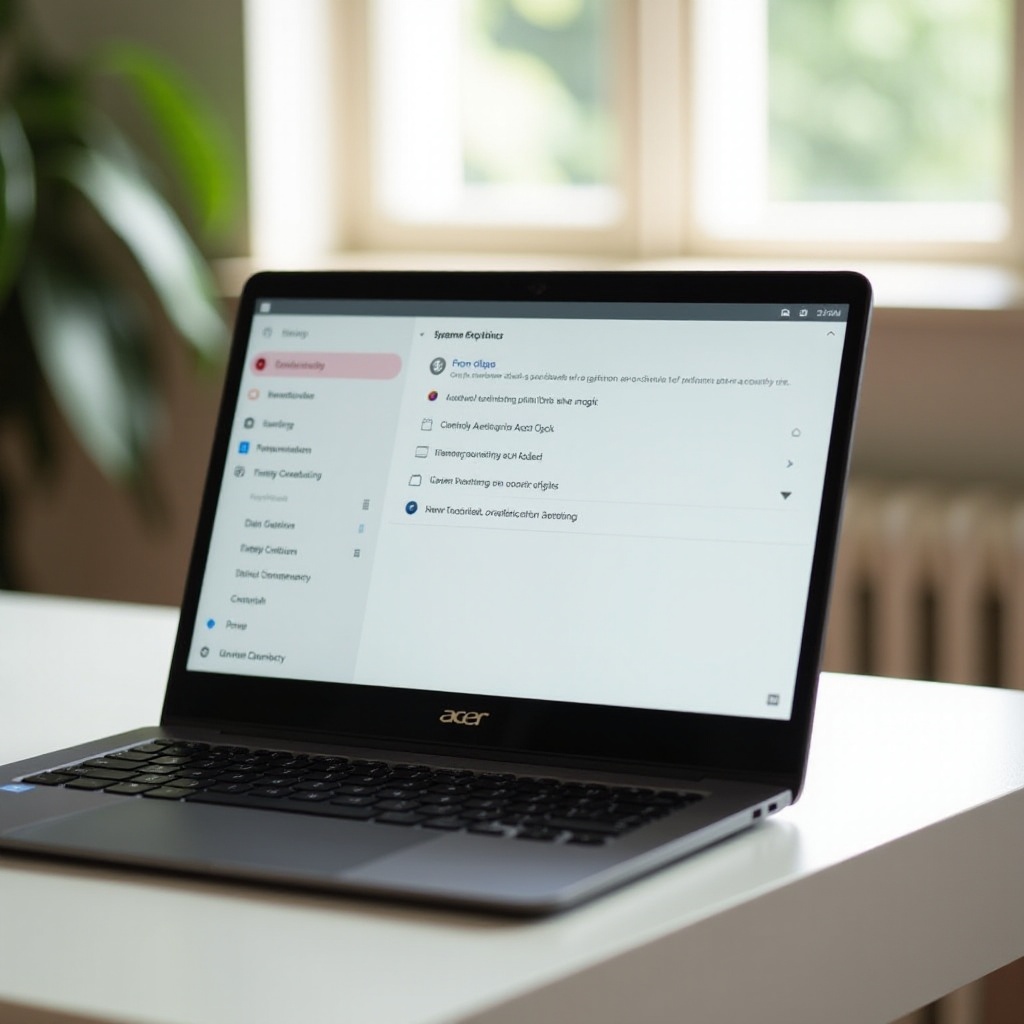comment désactiver le clic automatique sur un Chromebook Acer