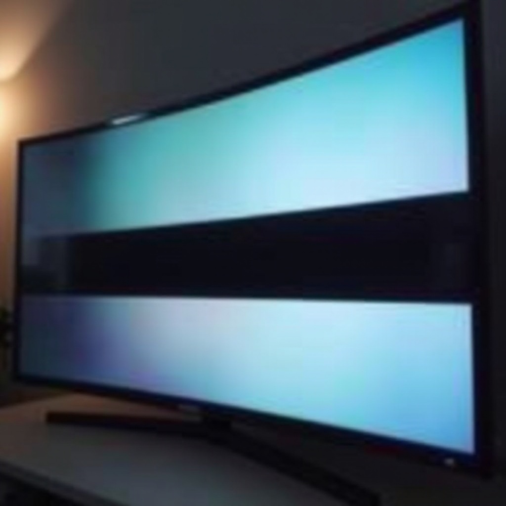línea horizontal negra en el televisor Samsung