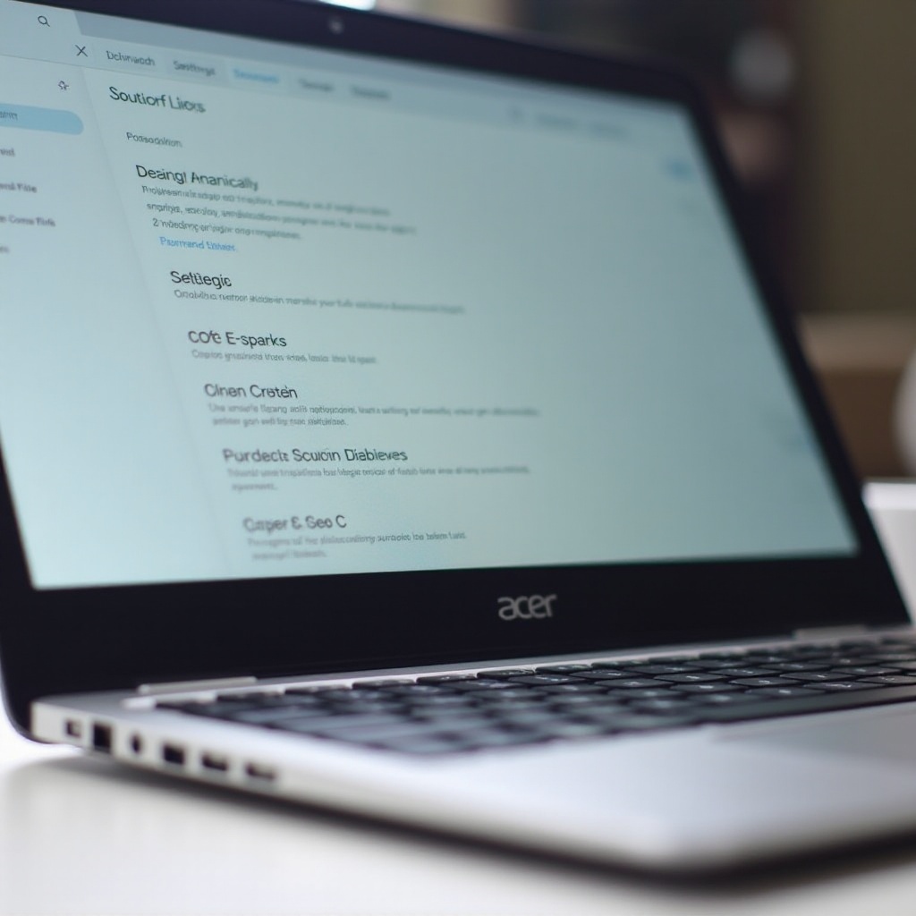 comment désactiver le clic automatique sur un Chromebook Acer