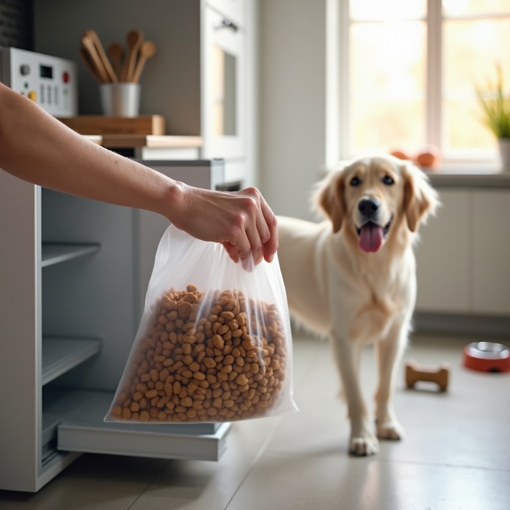 você pode congelar ração para cachorro