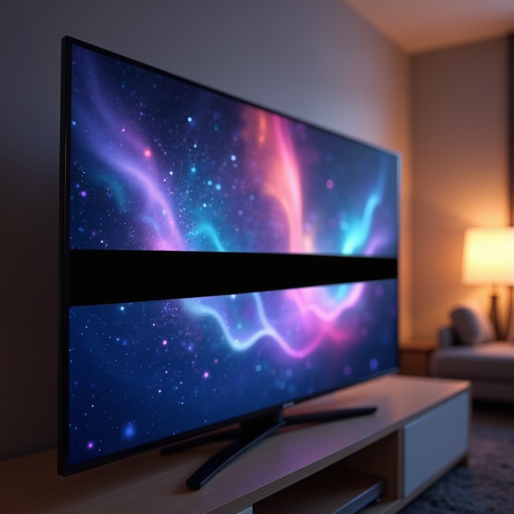ligne horizontale noire sur la télévision Samsung