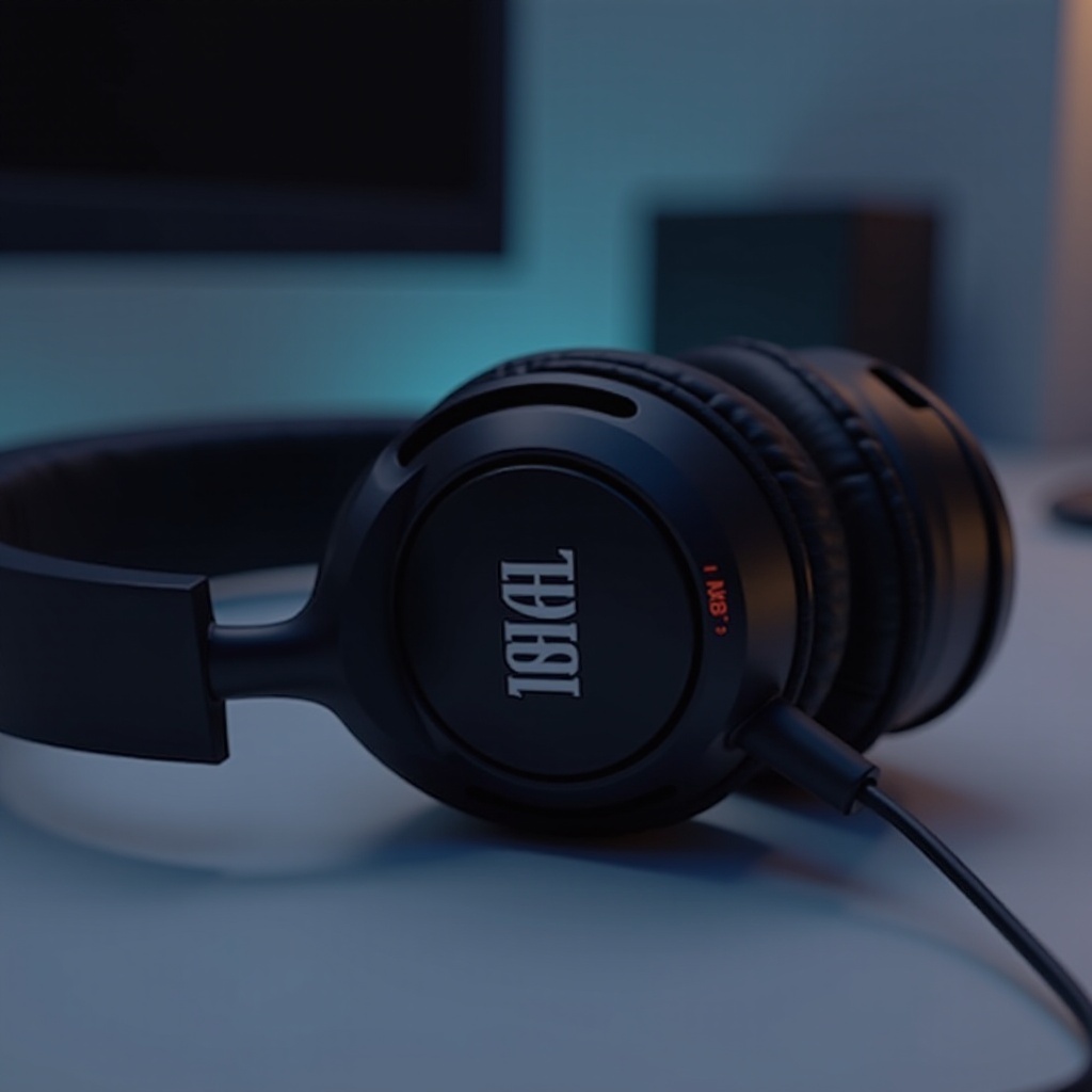 JBL-hoofdtelefoons knipperend rood licht tijdens het opladen