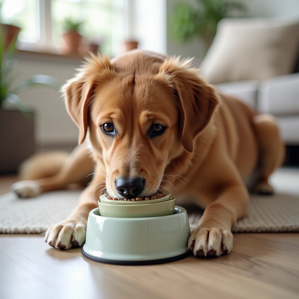 hoe je de hond langzamer kunt laten eten
